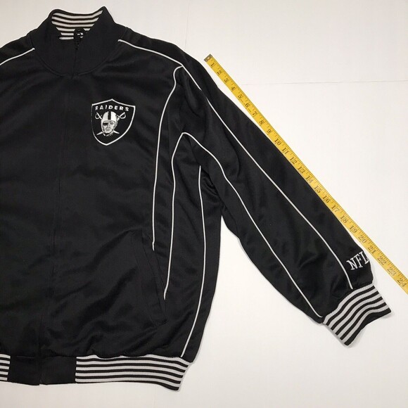 NFL Raiders Mesh Lined Track Jacket Size 2XL Black - Picture 7 of 8